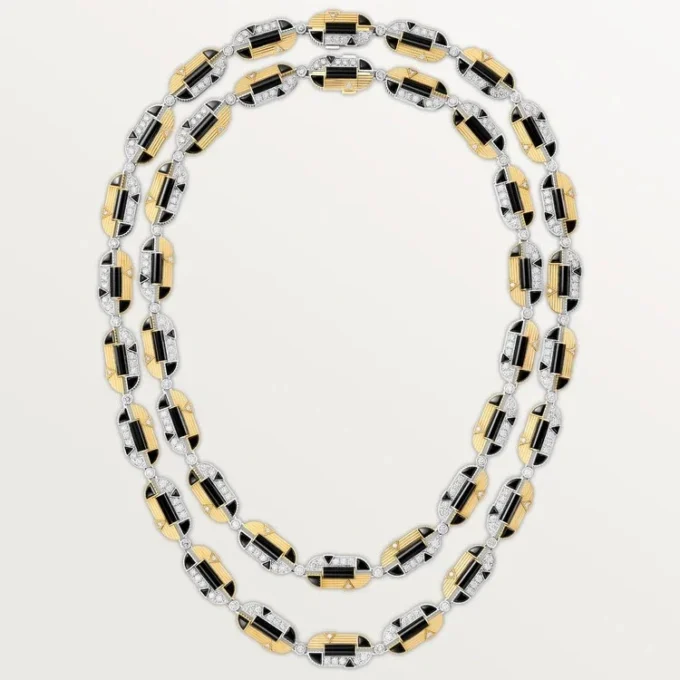Geometrie & Contrastes Necklace, Onyx, Multi-Wear, Paved Geometrie & Contrastes Necklace, Onyx, Multi-Wear, Paved