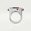 Geometrie & Contrastes Ring, Chrysoprase, Paved Geometrie & Contrastes Ring, Chrysoprase, Paved