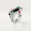 Geometrie & Contrastes Ring, Chrysoprase, Paved Geometrie & Contrastes Ring, Chrysoprase, Paved