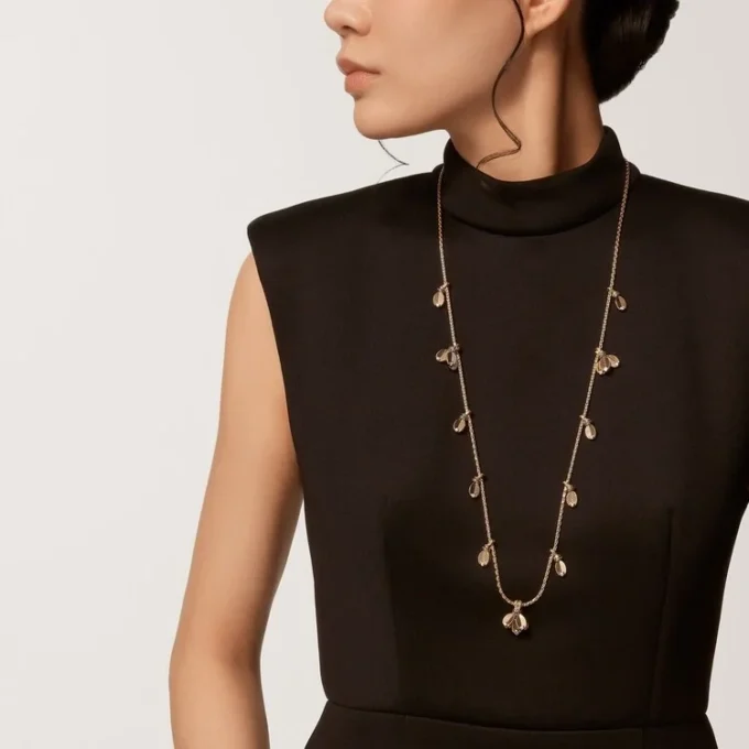 Grain De Cafe Long Necklace, Diamonds Grain De Cafe Long Necklace, Diamonds