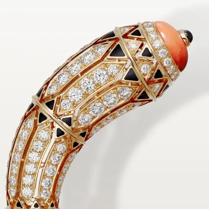 High Jewelry Bracelet – Rose Gold, Coral, Onyx, Black Lacquer, Diamonds – Cartier