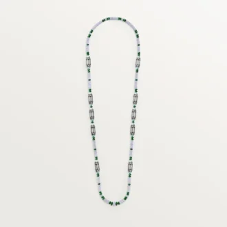 High Jewelry Necklace – White Gold, Chalcedony, Skarn, Turquoise, Black Lacquer, Diamonds – Cartier High Jewelry Necklace – White Gold, Chalcedony, Skarn, Turquoise, Black Lacquer, Diamonds – Cartier