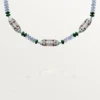 High Jewelry Necklace – White Gold, Chalcedony, Skarn, Turquoise, Black Lacquer, Diamonds – Cartier High Jewelry Necklace – White Gold, Chalcedony, Skarn, Turquoise, Black Lacquer, Diamonds – Cartier