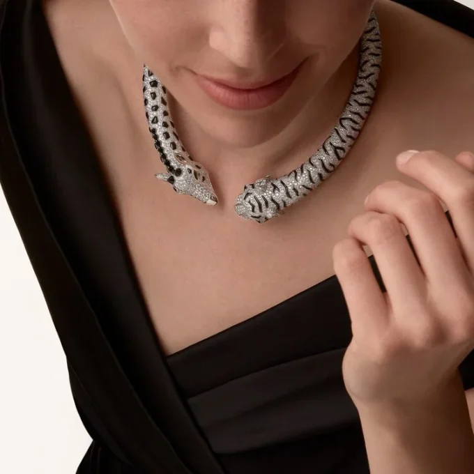 Indomptables De Cartier Torque Necklace, Paved Indomptables De Cartier Torque Necklace, Paved