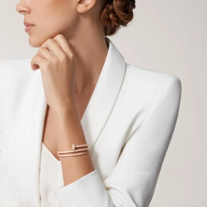 Juste Un Clou Bracelet, Double, Half-Paved Juste Un Clou Bracelet, Double, Half-Paved