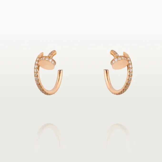 Juste Un Clou Diamond Hoop Earrings, Rose Gold | Cartier Us Juste Un Clou Diamond Hoop Earrings, Rose Gold | Cartier Us