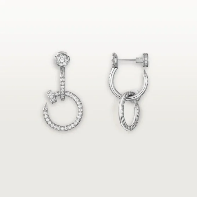 Juste Un Clou Earrings, Double, Paved Juste Un Clou Earrings, Double, Paved
