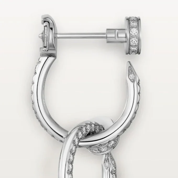 Juste Un Clou Earrings, Double, Paved Juste Un Clou Earrings, Double, Paved