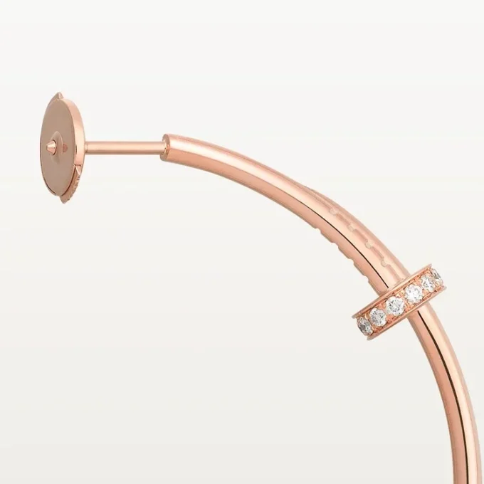 Juste Un Clou Earrings – Pink Gold, Diamonds – Cartier