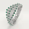 Le Voyage Recommence Bracelet, Emerald, Paved