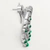 Le Voyage Recommence Hoop Earrings, Emerald, Paved Le Voyage Recommence Hoop Earrings, Emerald, Paved