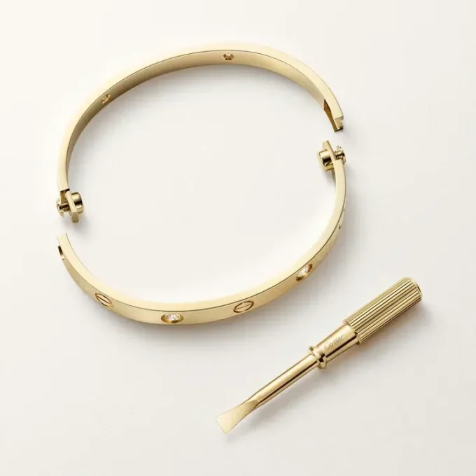 Love Bracelet, Classic Model, 4 Diamonds