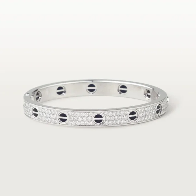 Love Bracelet, Classic Model, Paved, Ceramic Love Bracelet, Classic Model, Paved, Ceramic