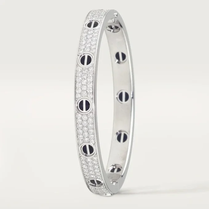 Love Bracelet, Classic Model, Paved, Ceramic Love Bracelet, Classic Model, Paved, Ceramic