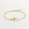 Love Bracelet, on Chain, Half-Paved