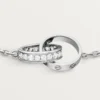 Love Bracelet, on Chain, Half-Paved