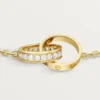 Love Bracelet, on Chain, Half-Paved
