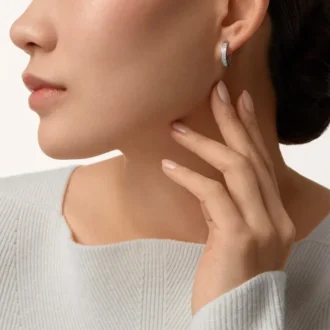 Love Earrings, Multiwear, Half-Paved Love Earrings, Multiwear, Half-Paved