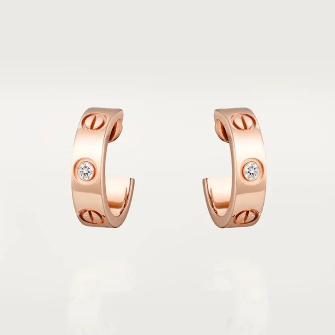 Love Earrings – Pink Gold, Diamonds – Cartier Love Earrings – Pink Gold, Diamonds – Cartier