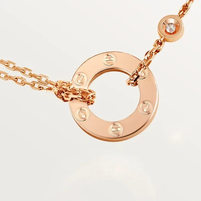 Love Necklace, 2 Diamonds – Rose Gold, Diamonds – Cartier
