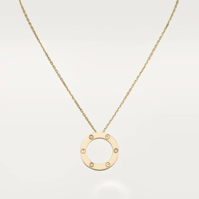 Love Necklace, 3 Diamonds – Yellow Gold, Diamonds – Cartier