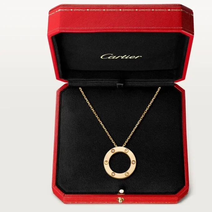Love Necklace, 3 Diamonds – Yellow Gold, Diamonds – Cartier