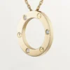 Love Necklace, 3 Diamonds – Yellow Gold, Diamonds – Cartier