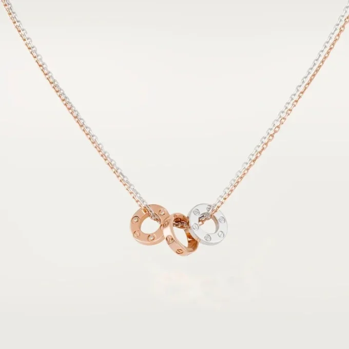 Love Necklace, 6 Diamonds – Rose Gold, White Gold, Diamonds – Cartier