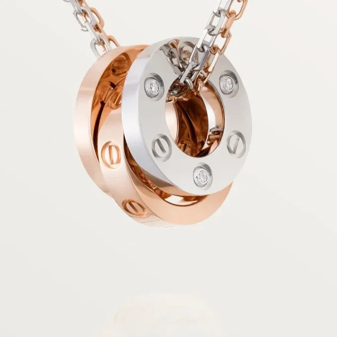 Love Necklace, 6 Diamonds – Rose Gold, White Gold, Diamonds – Cartier