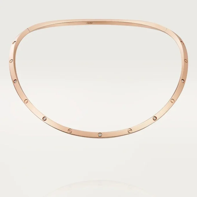 Love Torque Necklace, 10 Diamonds Love Torque Necklace, 10 Diamonds