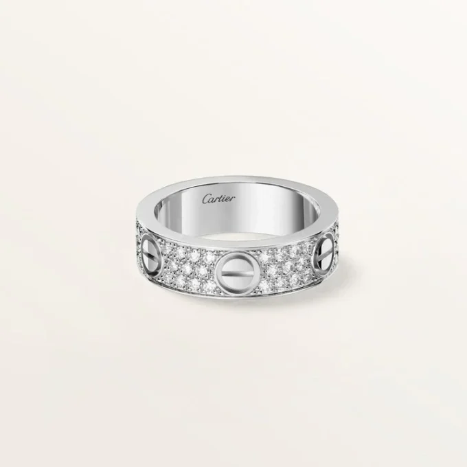 Love Ring, Classic Model, Paved Love Ring, Classic Model, Paved