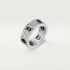 Love Ring, Diamond-Paved, Ceramic – White Gold, Ceramic, Diamonds – Cartier