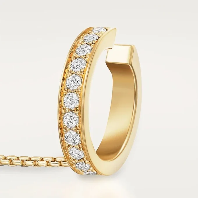 Love Single Earrings, Multiwear, Half-Paved Love Single Earrings, Multiwear, Half-Paved