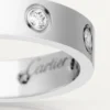 Love Wedding Band, 8 Diamonds – White Gold, Diamonds – Cartier