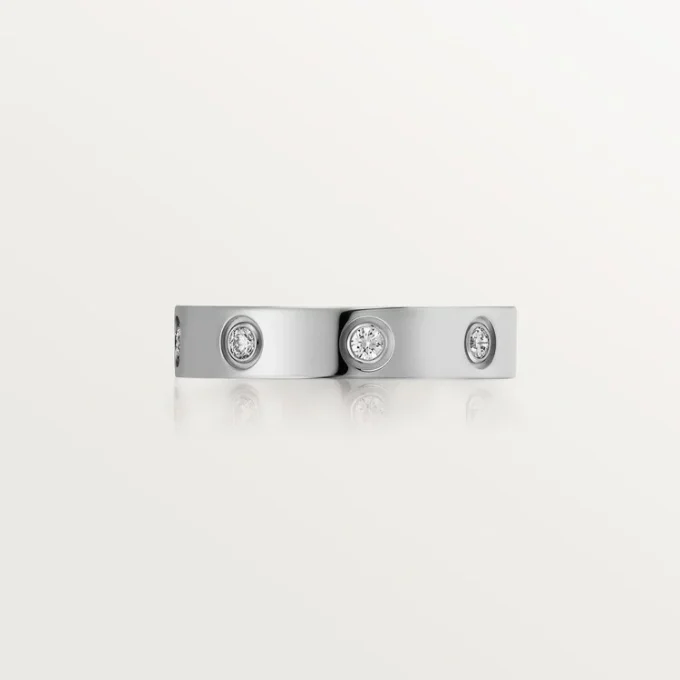 Love Wedding Band, 8 Diamonds – White Gold, Diamonds – Cartier