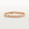 Maillon Panthere Bracelet, Triple Row, Paved