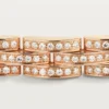 Maillon Panthere Bracelet, Triple Row, Paved