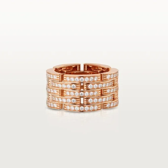 Maillon Panthere Ring, Five Rows, Paved Maillon Panthere Ring, Five Rows, Paved