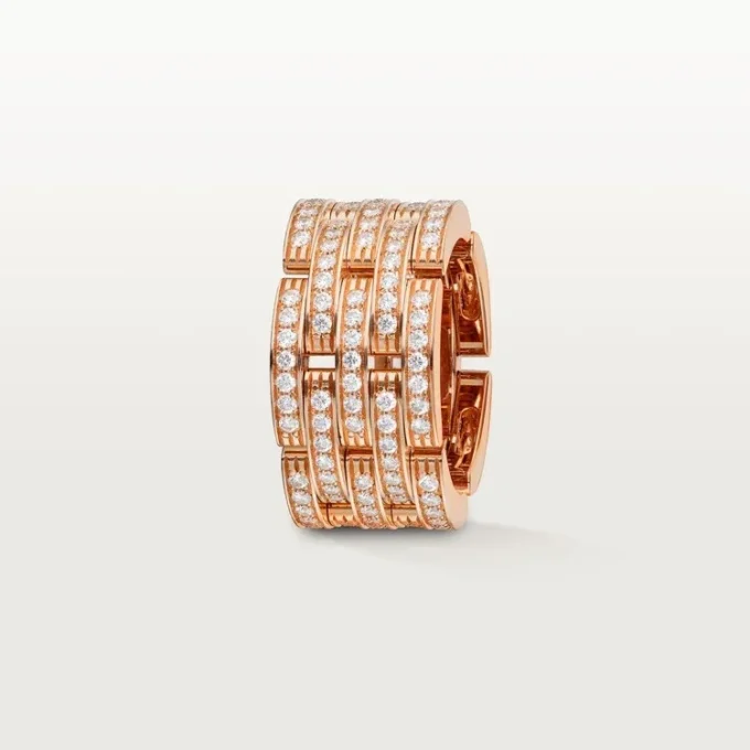 Maillon Panthere Ring, Five Rows, Paved Maillon Panthere Ring, Five Rows, Paved