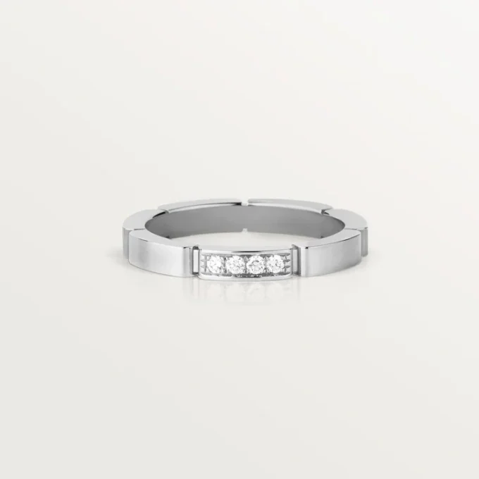 Maillon Panthere Wedding Band – White Gold, Diamonds – Cartier