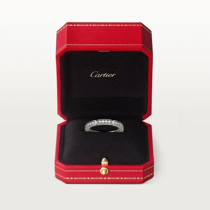 Maillon Panthere Wedding Band – White Gold, Diamonds – Cartier