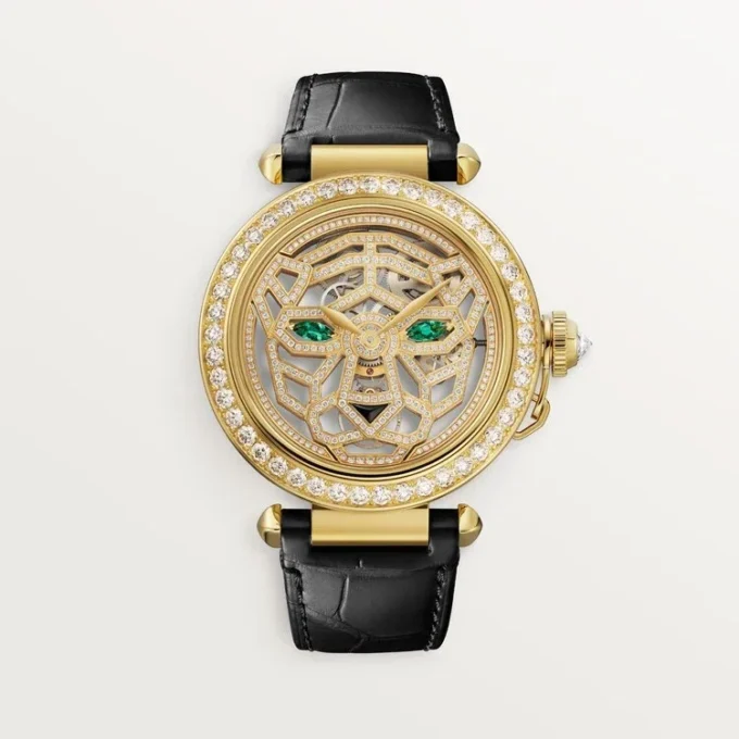 Other Panthere Jewelry Watches – 41 Mm, Hand-Wound Mechanical Movement, 18K Yellow Gold, Diamonds, Interchangeable Leather Straps – Cartier