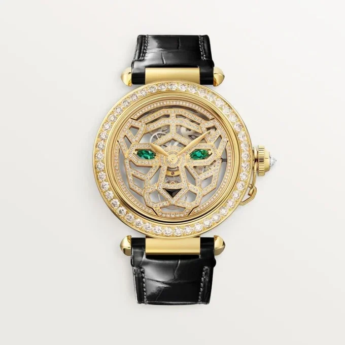 Other Panthere Jewelry Watches – 41 Mm, Hand-Wound Mechanical Movement, 18K Yellow Gold, Diamonds, Interchangeable Leather Straps – Cartier