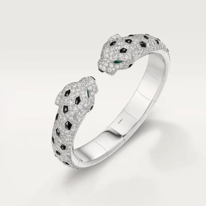 Panthere De Cartier Bracelet, Articulated, Paved