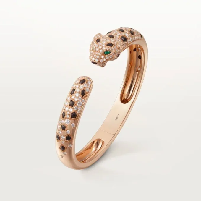 Panthere De Cartier Bracelet, Medium Model, Half-Paved