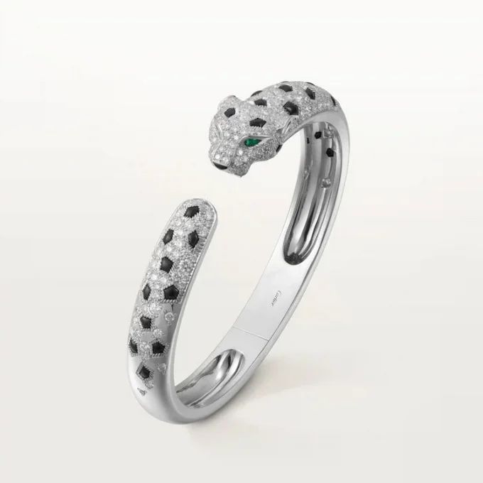 Panthere De Cartier Bracelet, Medium Model, Half-Paved Panthere De Cartier Bracelet, Medium Model, Half-Paved