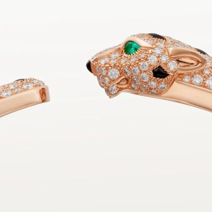 Panthere De Cartier Bracelet, Medium Model, Half-Paved