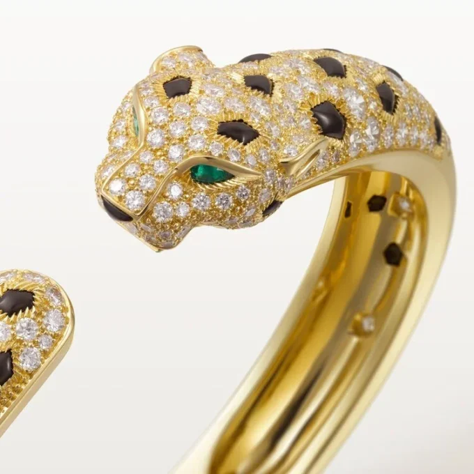 Panthere De Cartier Bracelet, Medium Model, Half-Paved Panthere De Cartier Bracelet, Medium Model, Half-Paved