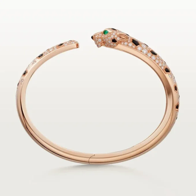 Panthere De Cartier Bracelet, Medium Model, Half-Paved
