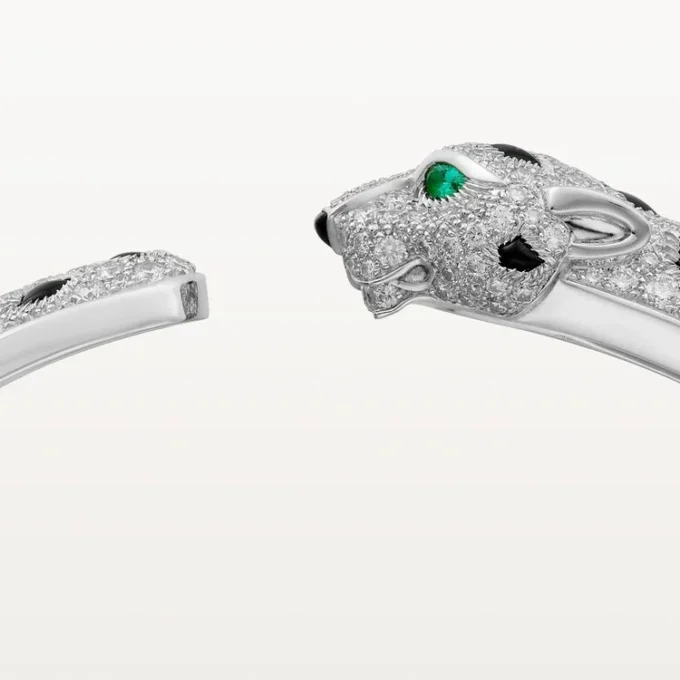 Panthere De Cartier Bracelet, Medium Model, Half-Paved Panthere De Cartier Bracelet, Medium Model, Half-Paved